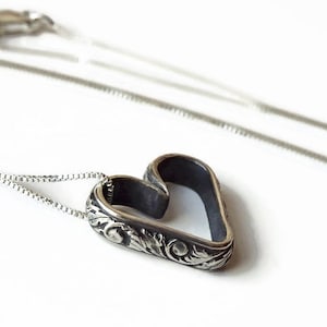 Thistle Heart Necklace - Solid Sterling © - choice of necklace - Outlander - Scotland - Celtic - Sassenach - floating - Symbol of Love