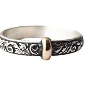 THE Original Filigree Thistle Pattern Ring © - Sterling Silver - Celtic - All Sizes - Sporran Key - Outlander - Blacksmith Rustic - Stacking image 11