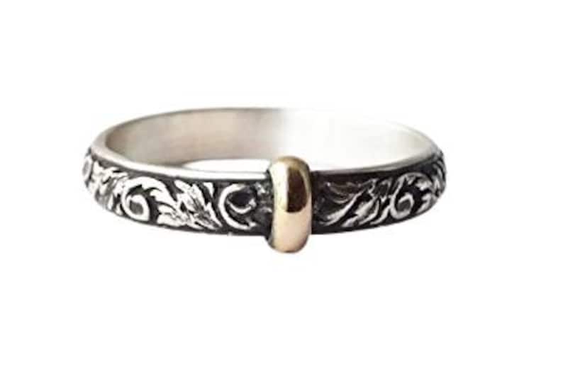 THE Original Filigree Thistle Pattern Ring © - Sterling Silver - Celtic - All Sizes - Sporran Key - Outlander - Blacksmith Rustic - Stacking image 11