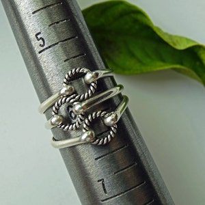 Sale Circle Ring - Solid Sterling Silver - Twisted Eternity centerpiece - all sizes - Infinity, Karma, Circle of life