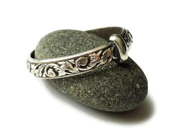 THE Original Filigree Thistle Pattern Ring © - Sterling Silver - Celtic - All Sizes - Sporran Key - Outlander - Blacksmith Rustic - Stacking