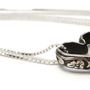 Celtic Filigree Heart Necklace - Solid Sterling - 18&quot; .925 chain - Outlander - Scotland - Thistle - Cable - Fidget Pendant - Symbol of Love