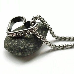 Thistle Heart Necklace - Solid Sterling © - choice of necklace - Outlander - Scotland - Celtic - Sassenach - floating - Symbol of Love