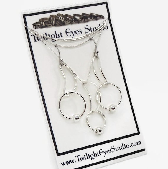 Orbiting Sterling Silver Crescent Moon Earrings Orbiting Sterling Silver Crescent Moon Earrings