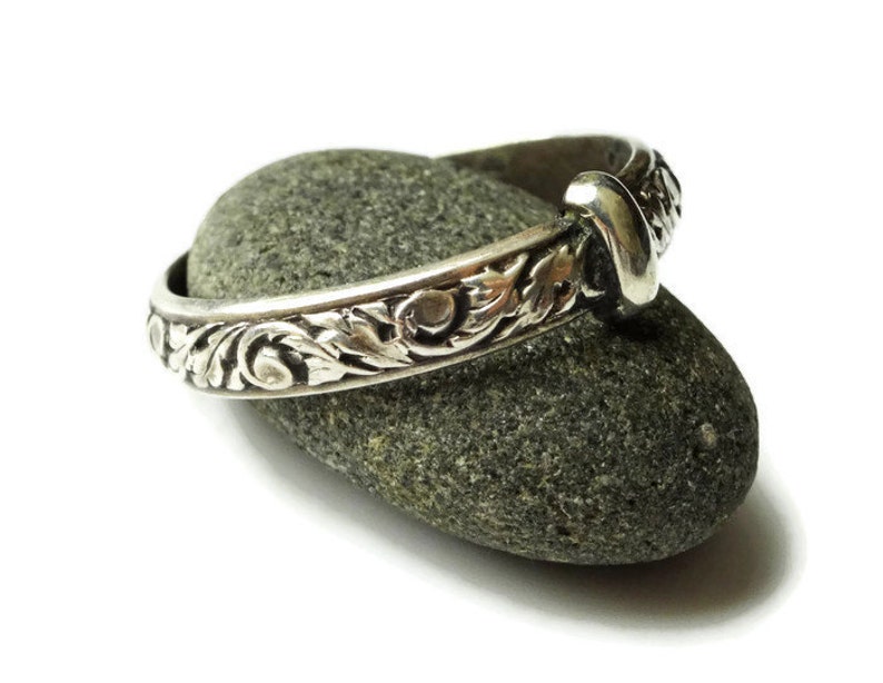 THE Original Filigree Thistle Pattern Ring © Sterling Silver Celtic All Sizes Sporran Key Outlander Blacksmith Rustic Stacking image 1