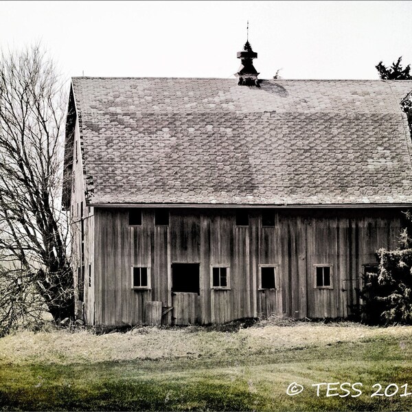 Weathered Old Barn Photo -  Barn Photography - Barn Photo - Country Barn - Landscape Photography - Abandoned Barn -  Fathers Day