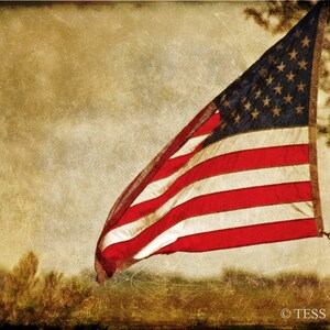 OLD GLORY Flag Photo Flag Photographic Print 4Th Of July Patriotic Flag Americana Flag Flag Photo card Photography Prints image 1