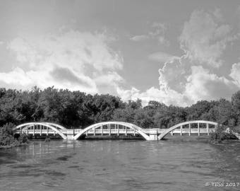 Rainbow Bridge Photo - Bridge Photography - Historic -  Black And White