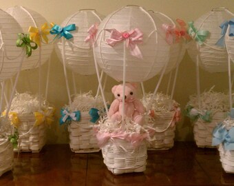 air balloon baby shower decorations