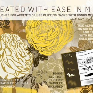 Volume 41 – Line Art Flowers 7, Procreate Watercolor Brushes & Stamps ...