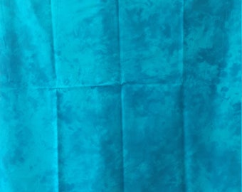 Hand Dyed 1 Yard Cotton Fabric 100% American Grown and Made for Quilting Crafts and Sewing, Blue on Blue