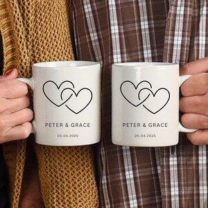 Personalized Mr & Mrs Coffee Mugs, Husband and Wife Mugs, Mr and Mrs Mug, Custom Mr Mrs Coffee Mugs, New Bride and Groom Set