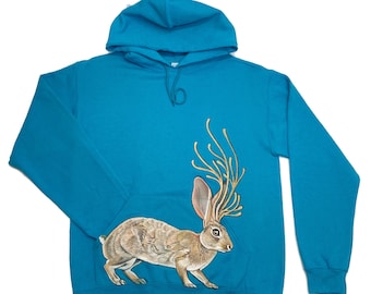 Gold Jackalope pullover hoodie