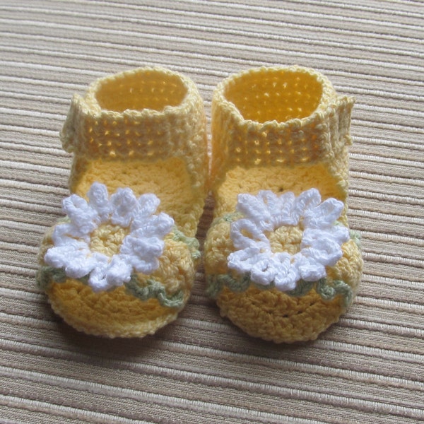 Instant Download Crochet Pattern #102 Baby Girl Sandals 3-6 Months