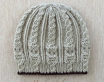 Knitting Pattern Instant Download #356 Hat with Baby Owls, Sizes 2 Years+ and Child-Adult, Seamless, Medium Worsted/Aran Yarn