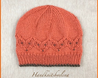 Knitting Pattern  Instant Download #251 Hat "Little Foxies" in Sizes 12 Months, 3-10 Years and Child/Adult