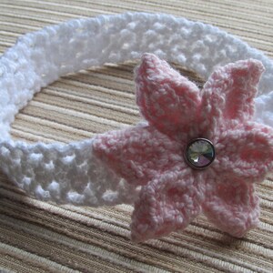 Knitting Pattern Instant Download #63 Lacy Headband with a Large Flower for a Baby Girl, Sport or DK Yarn