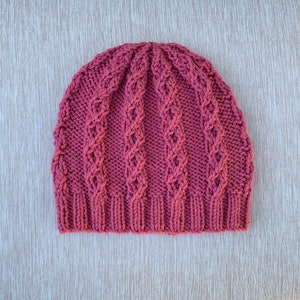 Knitting Pattern Instant Download 299 Hat With Little Diamond Braids ...