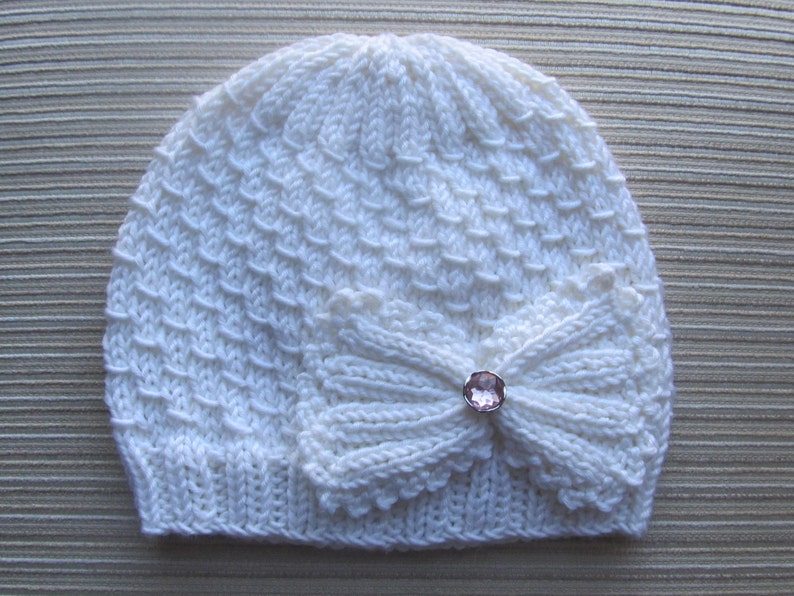 Knitting Pattern 98 Small Drops Stitch Hat for a Girl 1218 Etsy