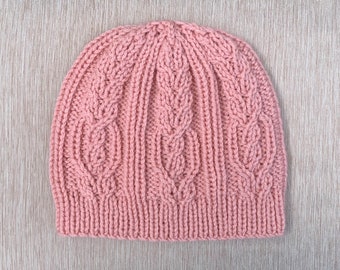 Knitting Pattern Instant Download #310 Hat "Aimee", Sizes 12 Months and Child-Adult, Seamless, #4 Medium Worsted/Aran Yarn (10 ply)