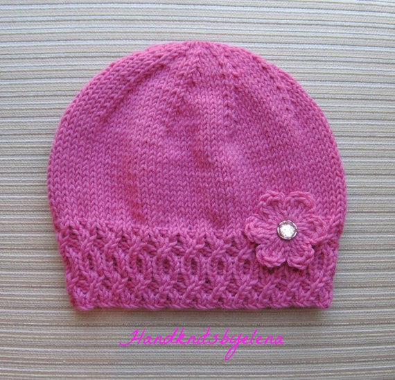 Eva Girls Knit Hat Pink Eva Girls Knit Hat Pink