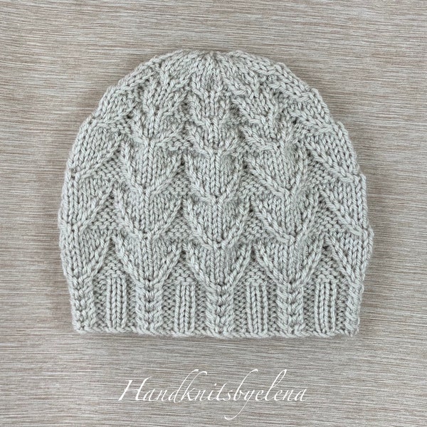 Knitting Pattern Instant Download #270 Hat "Hope" in Sizes 3-6 Months, 1-3 Years and Child-Adult, Medium Worsted/Aran Yarn, Seamless