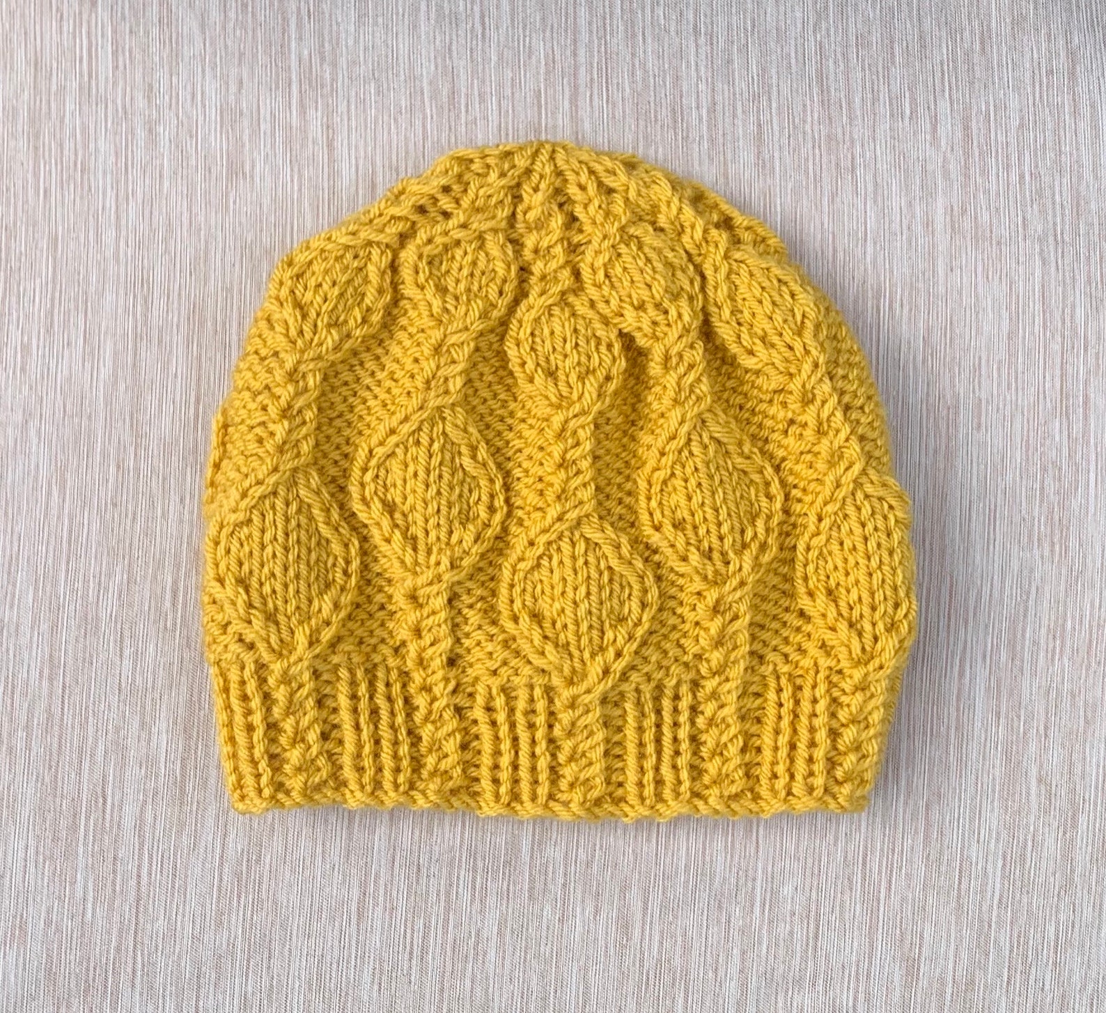 Knitting Pattern Instant Download #297 Hat With Cables and Leaves ...