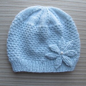 Instant Download Knitting Pattern 131 Blue Hat in Beads Stitch With a ...