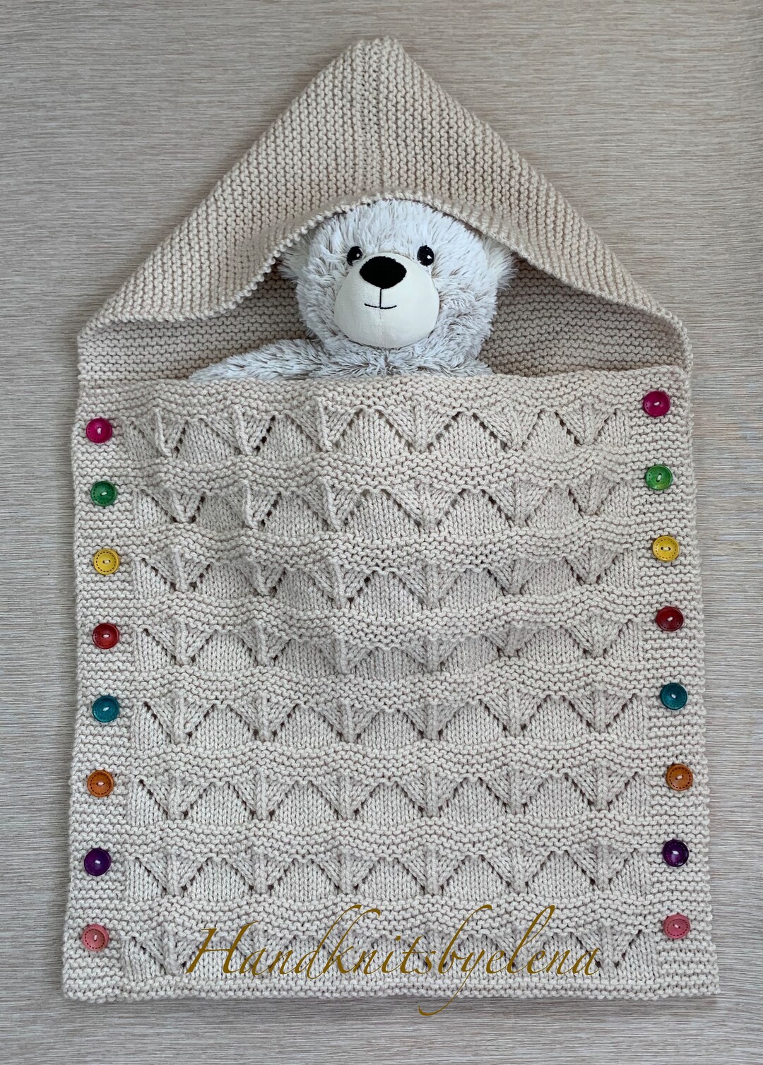 Knitting Pattern Instant Download #346 Baby Sleeping Bag With Lace ...
