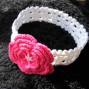 Instant Download Crochet Pattern 8 Cotton Headband for a Baby Girl in ...