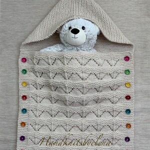 Knitting Pattern Instant Download #346 Baby Sleeping Bag With Lace ...