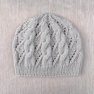 Knitting Pattern Instant Download #300 Hat &quot;Aviva&quot; in One Size Child/Adult, Seamless, Medium Worsted Yarn