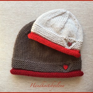 Instant Download Knitting Pattern 241 Hat Sweetheart, Sizes 3-6 Months, 1-3 Years and Child/Adult, Medium Worsted/Aran Yarn, Seamless image 1