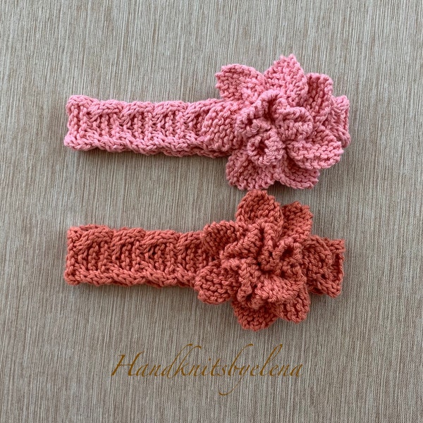 Knitting Pattern Instant Download #305 Baby Headband "May" , Sizes 0-12 months +, DK yarn