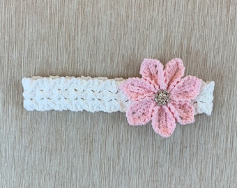 Knitting Pattern Instant Download #267 Baby Headband with a Star Flower, 0-12 Months +