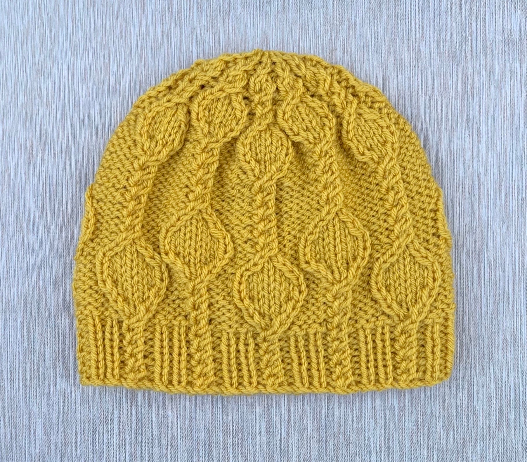 leaf ribbing hat