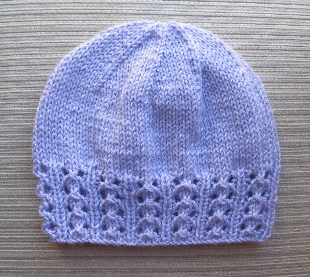 Knitting Pattern 158 Hat zhanna With a Lace Border for a Lady - Etsy