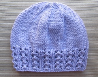 Knitting Pattern #158 Hat "Zhanna"  with a Lace Border for a Lady