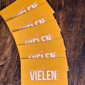 Grußkarte "von HERZEN VIELEN DANK"
