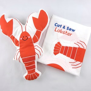 Lobster Red and White Pillow Cover, Throw Pillow Cushion, 14 X 14 