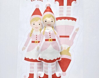 Custom Christmas Elf Doll Sewing Craft Kit for Beginners