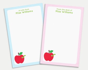 Teacher Apple Notepad - Gifts for teachers - Personalized Teacher Gift - Teacher Notepad - Apple Notepad - Back to School - Teacher Notes