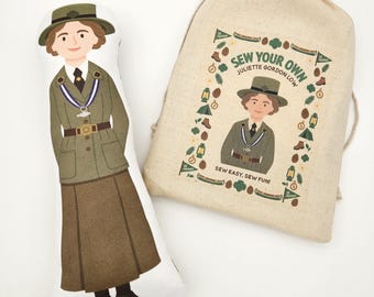 Juliette Gordon Low Sewing Kit, Girl Scout Gift, Craft Kit for Kids, Beginner Sewing Project, Inspiring Women