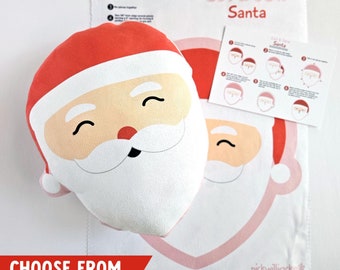 DIY Santa Sewing Kit, Cut and Sew Santa Cushion, Holiday Sewing Pattern, DIY Santa Doll, Santa Decorative Pillow, Christmas Decor