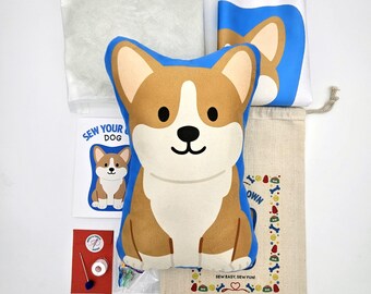 DIY Dog Sewing Kit - Corgi, Beginner Friendly for Kids & Adults