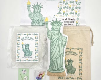 Sew Your Own Statue of Liberty Doll Kit, Beginner Sewing Kit
