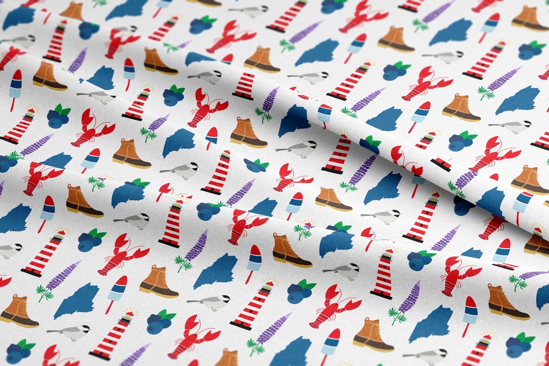 Maine Fabric fabric by the Yard or Fat Quarterquilting Cotton, Jersey
