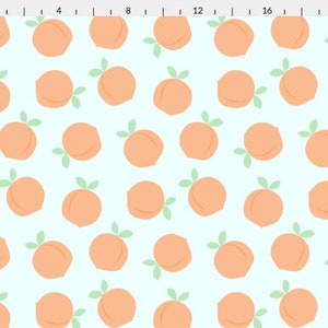 Tissu de pêches par yard ou Fat Quarter Quilting Cotton, Jersey, Minky, Organic Cotton Peach Fabric Choisissez votre couleur et votre échelle image 5