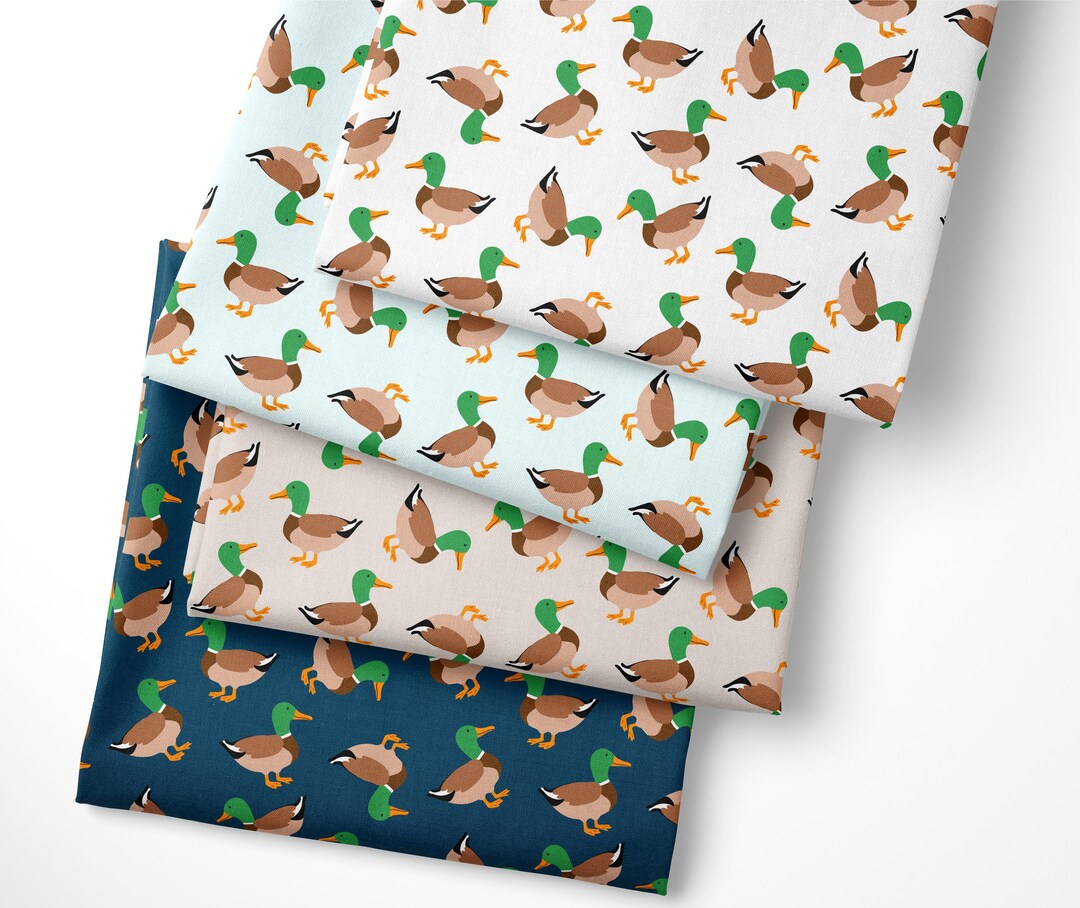 Mallard Duck Fabric by the Yard or Fat Quarter Quilting Cotton, Jersey