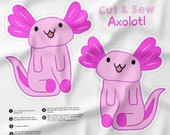 DIY Axolotl Cut and Sew Panel, Axolotl Fabric Panel, Axolotl Sewing Pattern Il_170x135